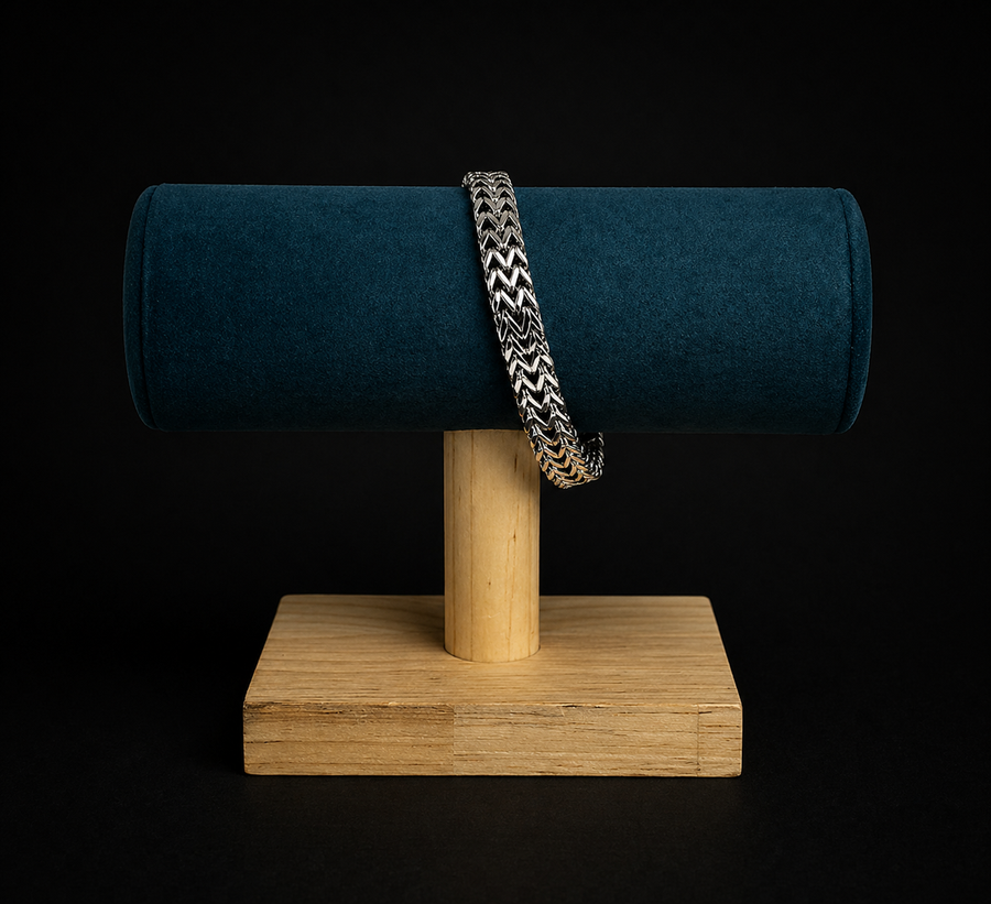 Pulsera de Doble Armadura Plateado